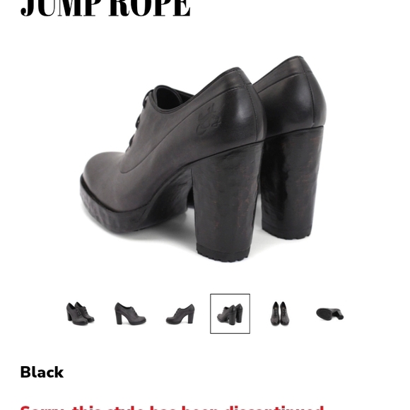 JOHN FLUEVOG Hopscotch Jump Rope Black Heeled Oxfords Size 8 - Picture 6 of 7